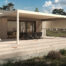 Pergola Brustor B310 installée sur une terrasse devant une maison - Ets Latinne 01